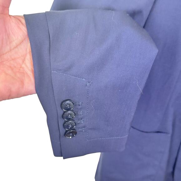 New BARENA Venezia Borgo Palio Navy Lightweight Mens Blazer Jacket Italian Sz46 - Picture 6 of 16